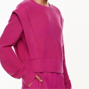 Babaton Fuchsia Crew Neck Sweater